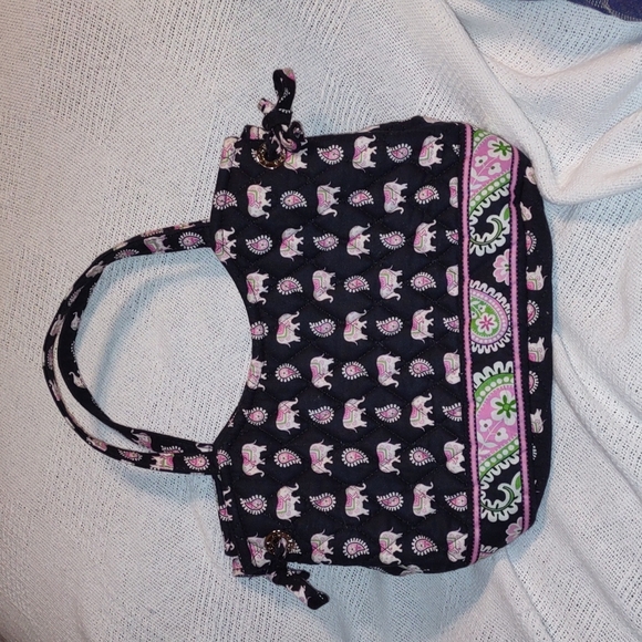 ⭐VERA BRADLEY (Retired spring 2007) PINK ELEPHANTS Sherry tote Magnetic … - Picture 2 of 8